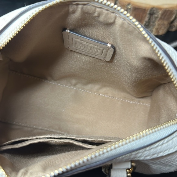 Coach Mini Rowan Dancing Kitten Orange Cat & Cream Leather Handbag Crossbody - Picture 9 of 11